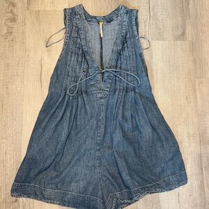 Denim Free People romper